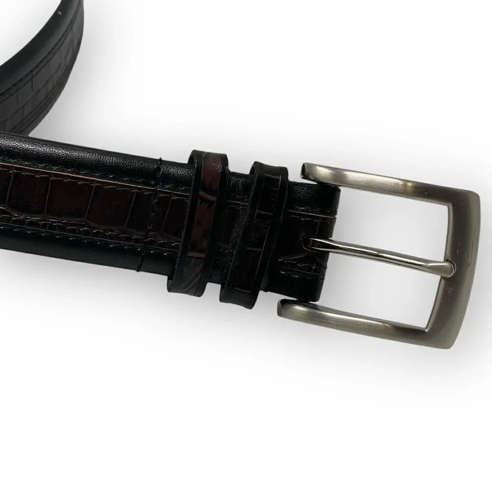Genuine Leather Black Brown Men’s Belt Size 44”